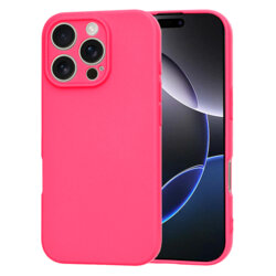 Husa silicon iPhone 16 Pro Max Techsuit SoftFlex, fucsia