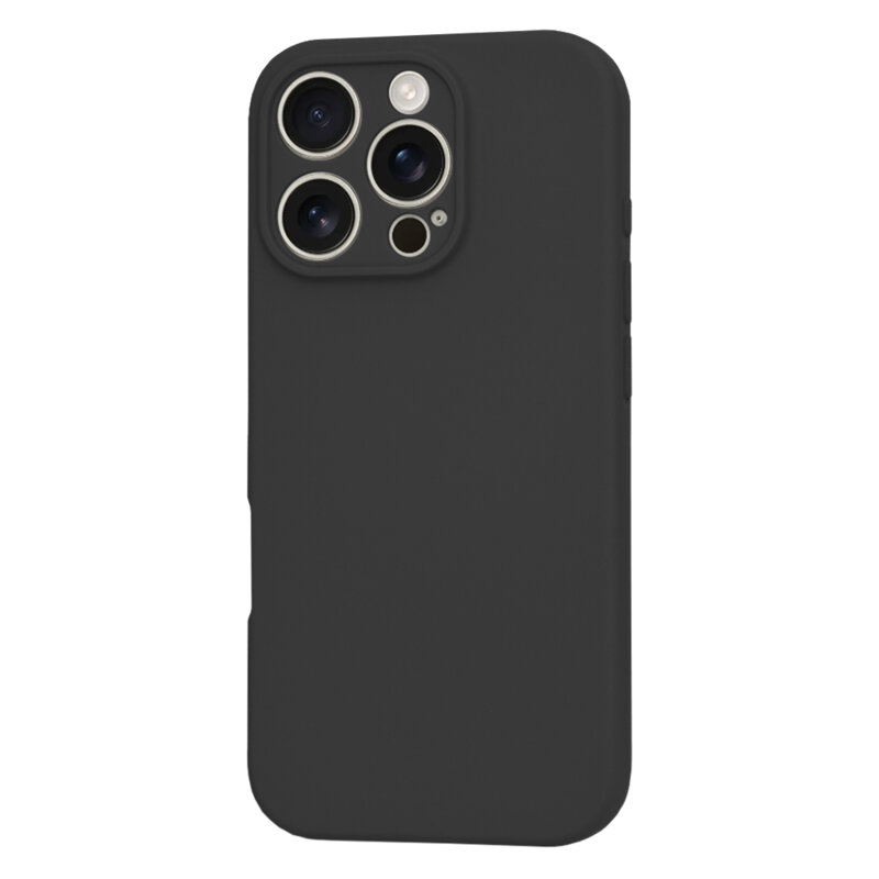 Husa silicon iPhone 16 Pro Max Techsuit SoftFlex, negru