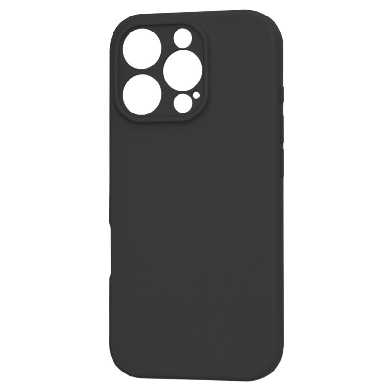 Husa silicon iPhone 16 Pro Max Techsuit SoftFlex, negru