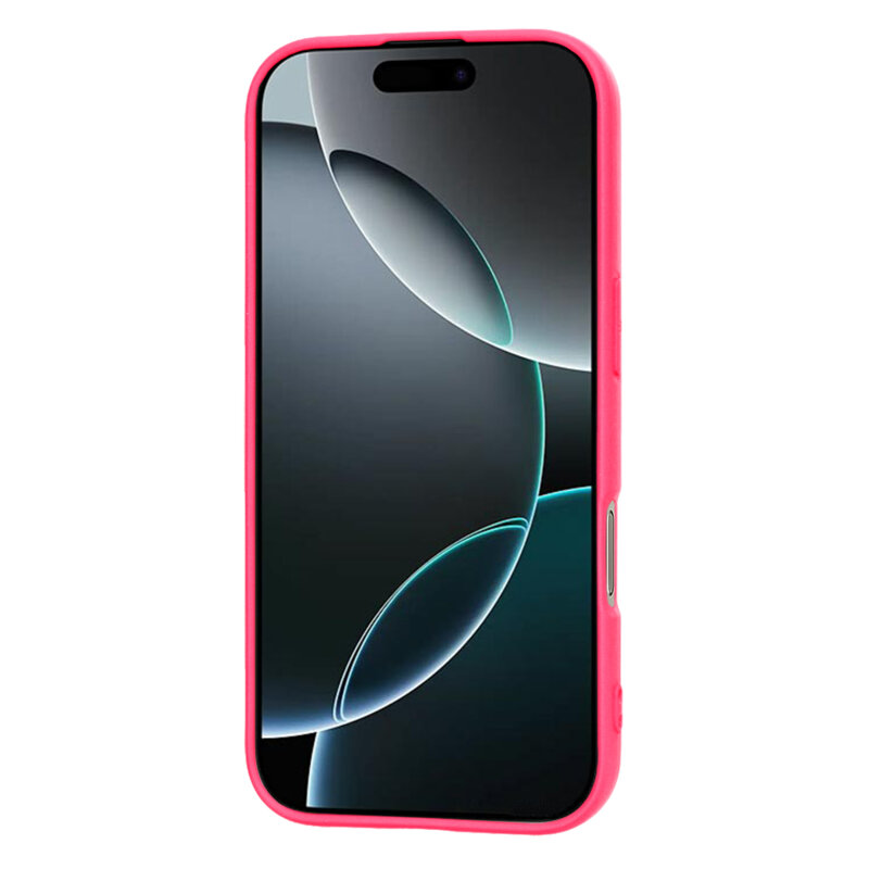 Husa silicon iPhone 16 Pro Techsuit SoftFlex, fucsia