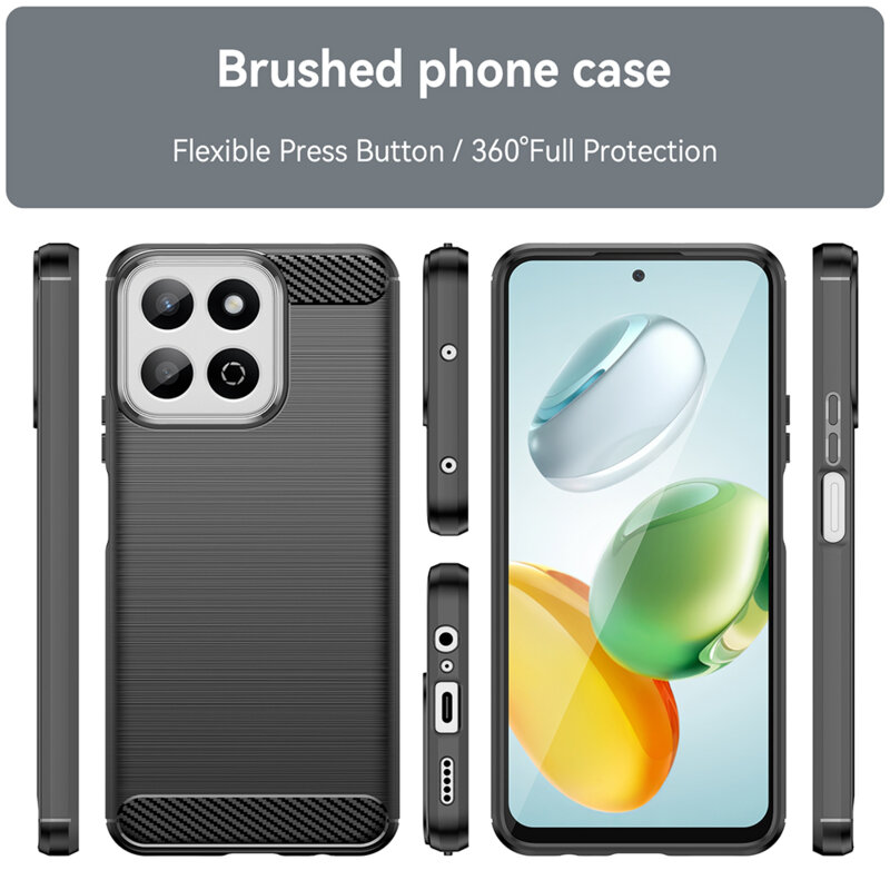 Husa Xiaomi 14T Techsuit Carbon Silicone, negru