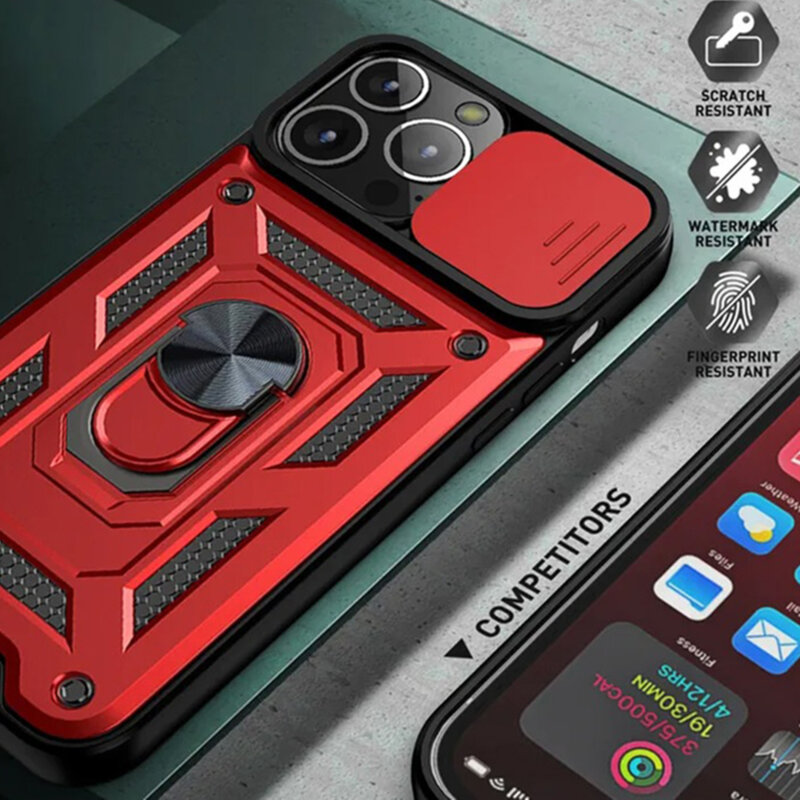 Husa iPhone 12 Pro protectie camera Techsuit CamShield Series, verde