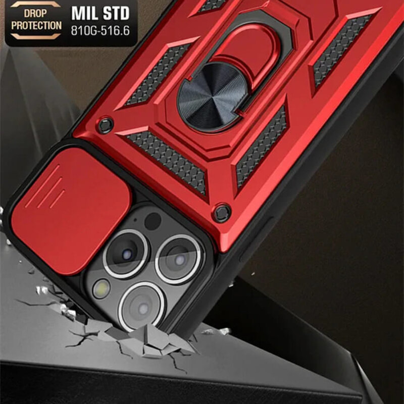 Husa iPhone 12 Pro protectie camera Techsuit CamShield Series, roz