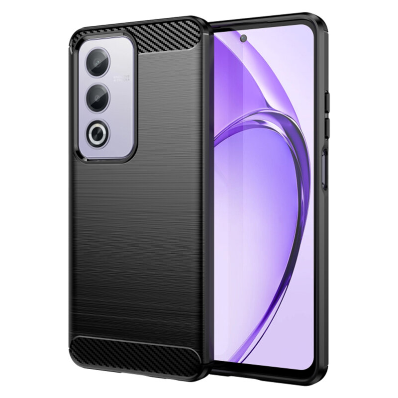 Husa Oppo A80 5G Techsuit Carbon Silicone, negru