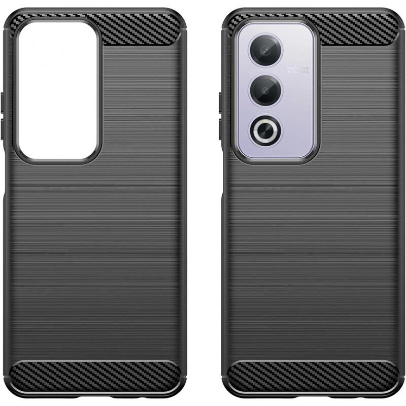 Husa Oppo A80 5G Techsuit Carbon Silicone, negru