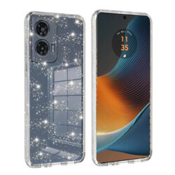 Husa sclipici Motorola Edge 50 Fusion Techsuit SparkleSkin, transparenta