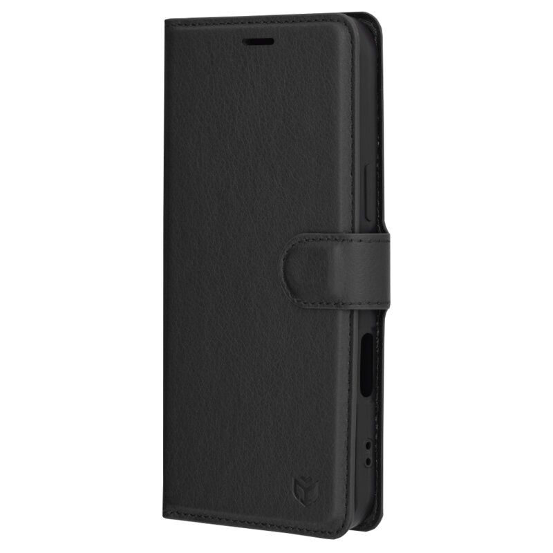 Husa iPhone 16 Plus Techsuit Leather Folio, negru