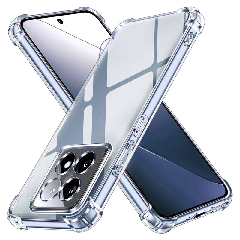 Husa Xiaomi 14T Pro Techsuit Shockproof Clear Silicone, transparenta