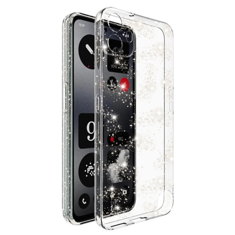 Husa sclipici Nothing CMF Phone 1 Techsuit SparkleSkin, transparenta