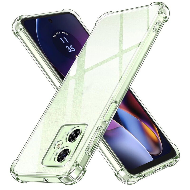 Husa Motorola Moto G55 Techsuit Shockproof Clear Silicone, transparenta