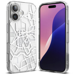 Husa iPhone 16 Ringke Fusion Design, Seoul Map White