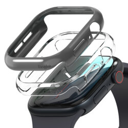 [Pachet 2x] Husa Watch 10 46mm Ringke Slim, transparenta / gri