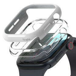 [Pachet 2x] Husa Apple Watch 10 46mm Ringke Slim, transparenta / gri