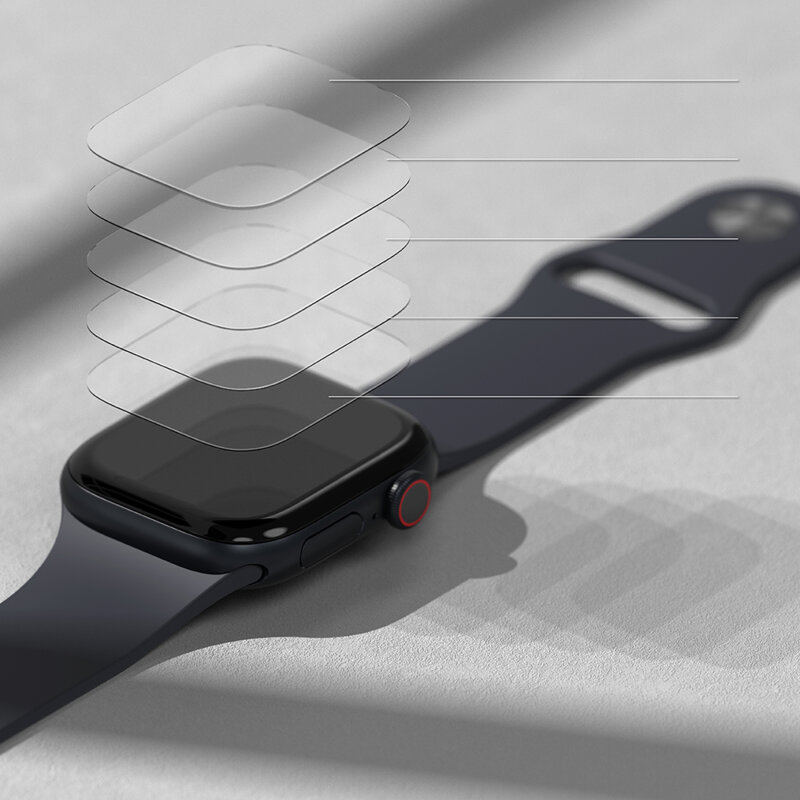 [Pachet 3x] Folie Apple Watch 10 42mm Ringke Dual Easy Film, transparenta