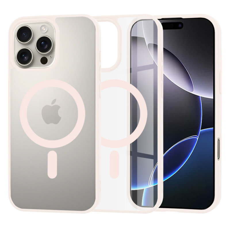Husa iPhone 16 Pro Max Techsuit MagSafe Pro, roz