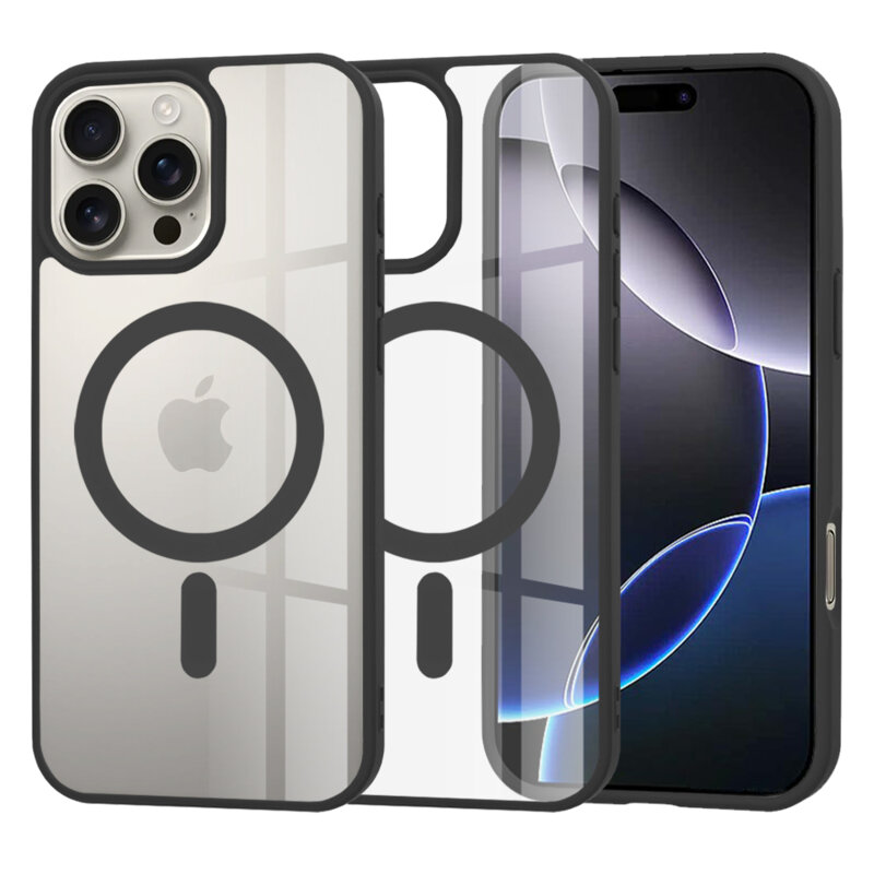 Husa iPhone 16 Pro Max Techsuit MagSafe Pro, negru