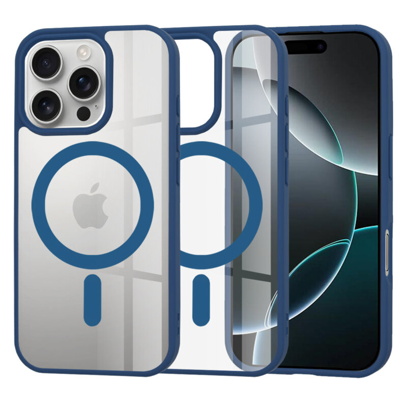 Husa iPhone 16 Pro Techsuit MagSafe Pro, albastru