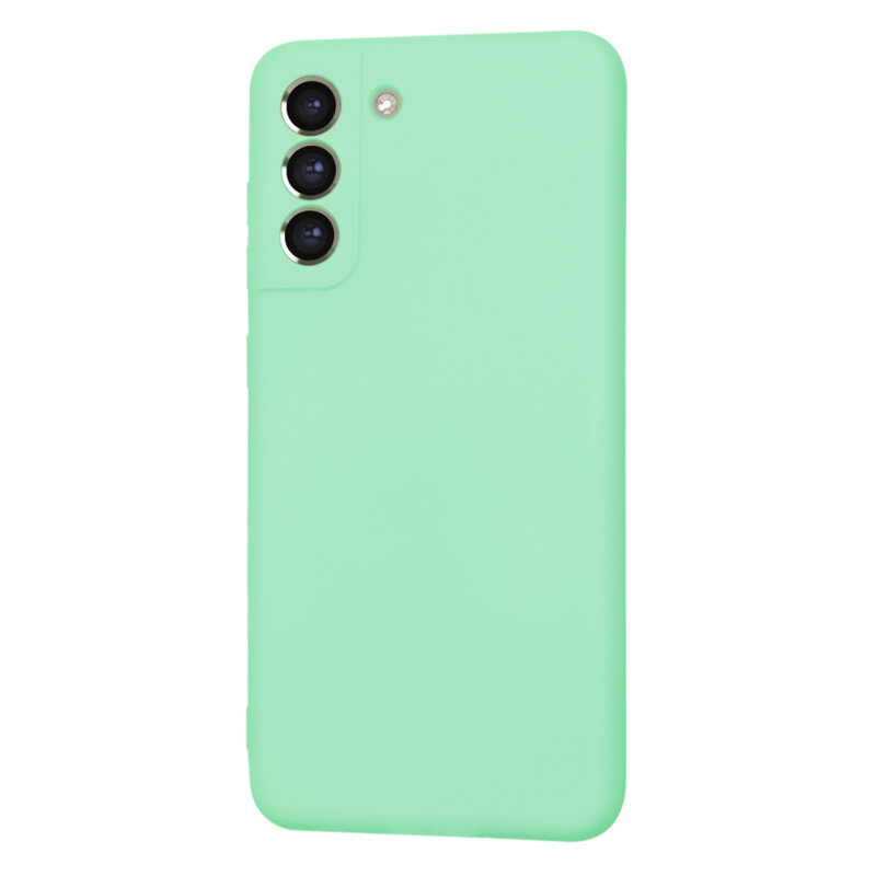 Husa silicon Samsung Galaxy S21 FE 5G Techsuit SoftFlex MagSafe, verde deschis