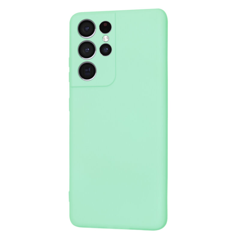 Husa silicon Samsung Galaxy S21 Ultra 5G Techsuit SoftFlex MagSafe, verde deschis