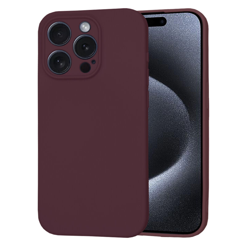 Husa silicon iPhone 15 Pro Techsuit SoftFlex MagSafe, bordo