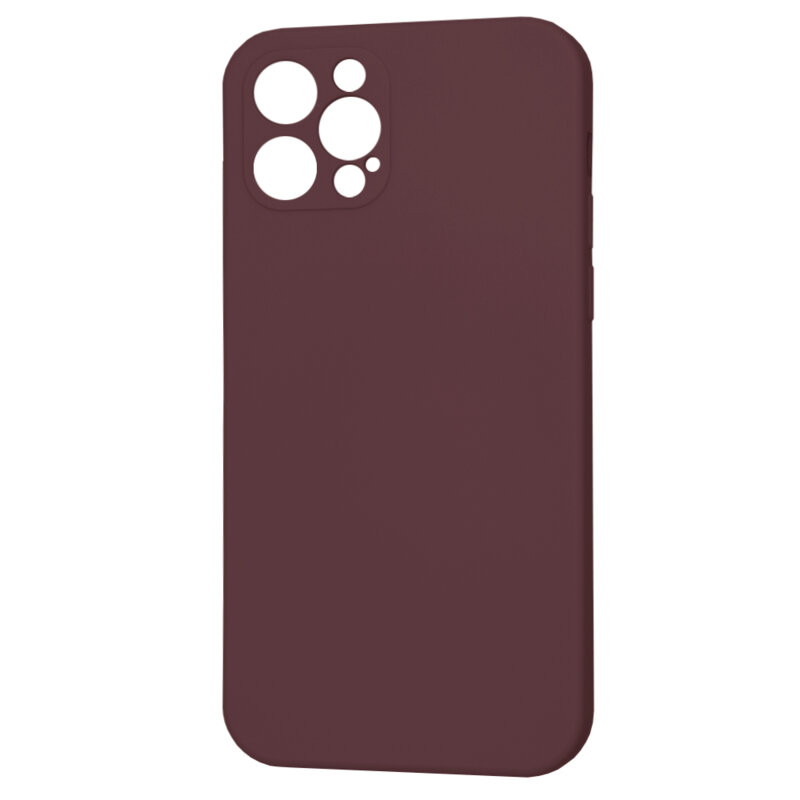 Husa silicon iPhone 12 Pro Techsuit SoftFlex MagSafe, bordo