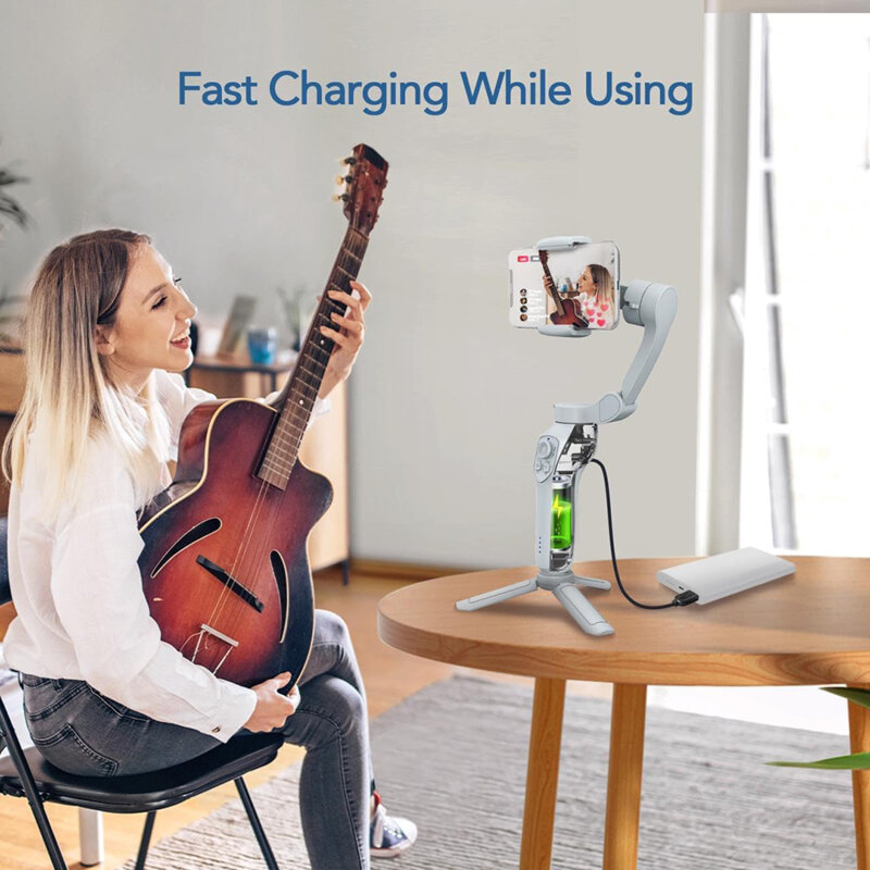 Gimbal premium Bluetooth pentru telefon Techsuit, L7C Pro Plus