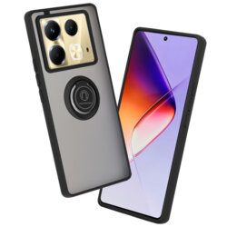 Husa Infinix Note 40 Techsuit Glinth cu inel suport stand magnetic, negru