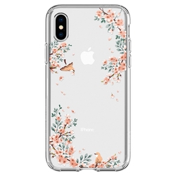 Bumper iPhone X, iPhone 10 Spigen Liquid Crystal Blossom - Nature