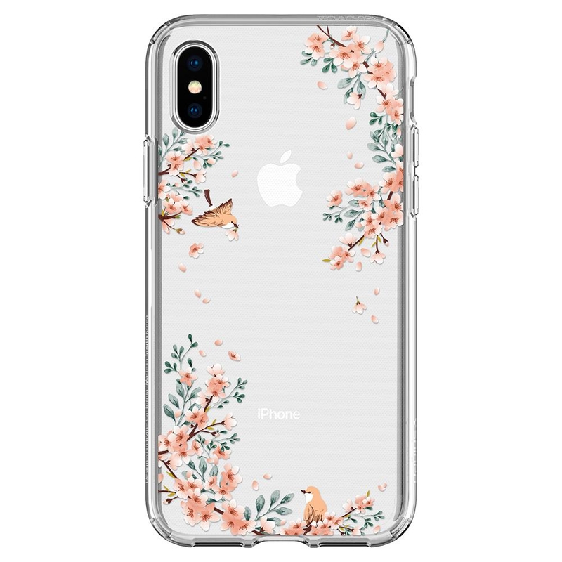 Bumper iPhone X, iPhone 10 Spigen Liquid Crystal Blossom - Nature