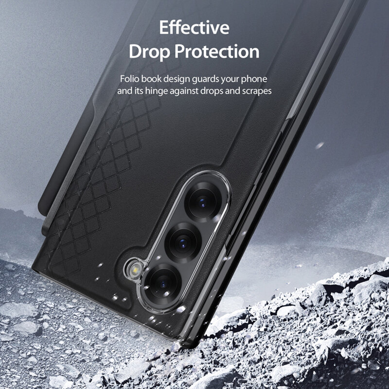 Husa Samsung Galaxy Z Fold6 Dux Ducis Bril Pen, albastru