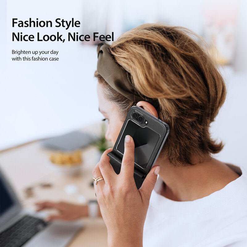 Husa Samsung Galaxy Z Flip6 Dux Ducis Bril, roz