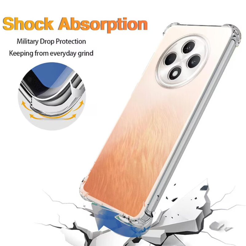 Husa Oppo Reno12 F 4G Techsuit Shockproof Clear Silicone, transparenta
