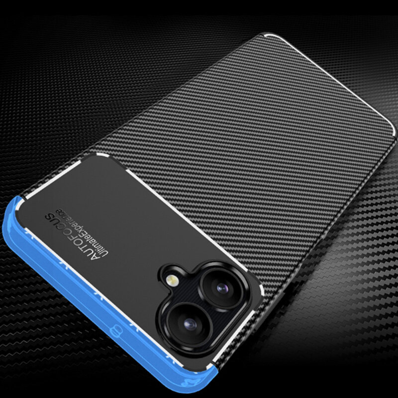 Husa Samsung Galaxy A06 Techsuit CarbonFiber, negru