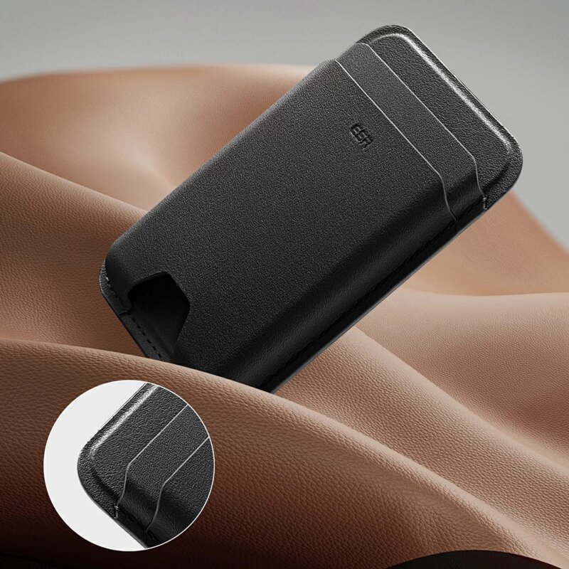 Portofel MagSafe ESR Wallet Boost premium pentru 4 carduri, bleumarin