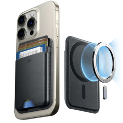 Portofel MagSafe ESR Wallet Boost premium pentru 4 carduri, albastru
