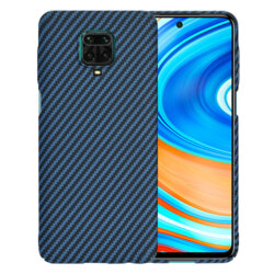 Husa Xiaomi Redmi Note 9 Pro Max Techsuit Carbonite FiberShell, cyan