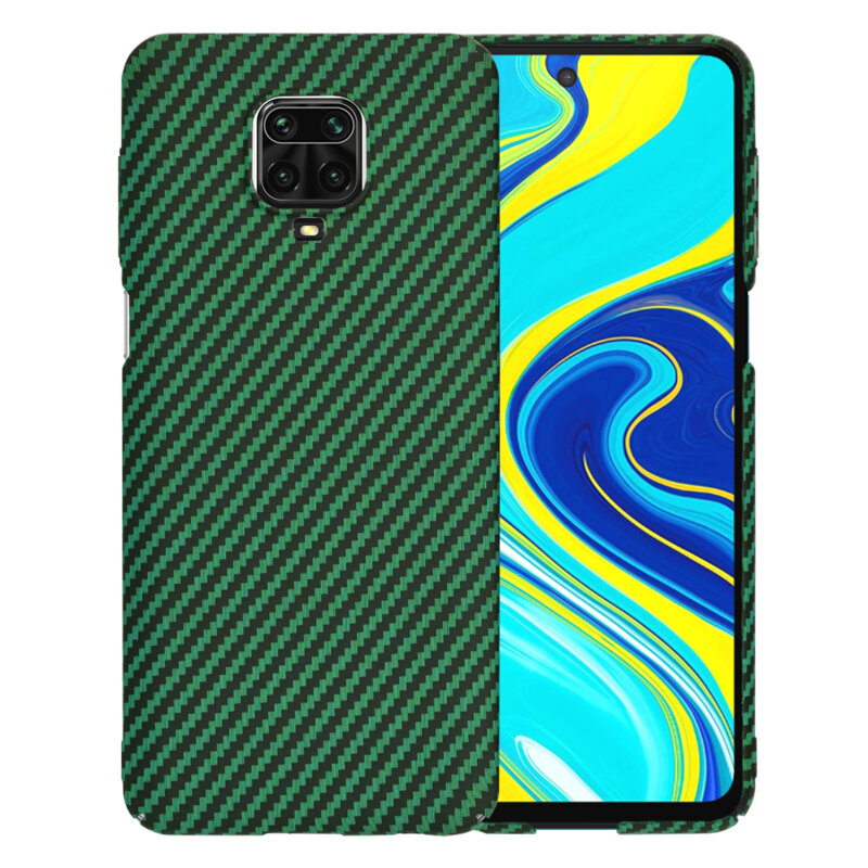 Husa Xiaomi Redmi Note 9S Techsuit Carbonite FiberShell, verde