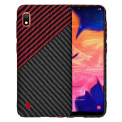 Husa Samsung Galaxy A10 Techsuit Carbonite FiberShell, rosu inchis
