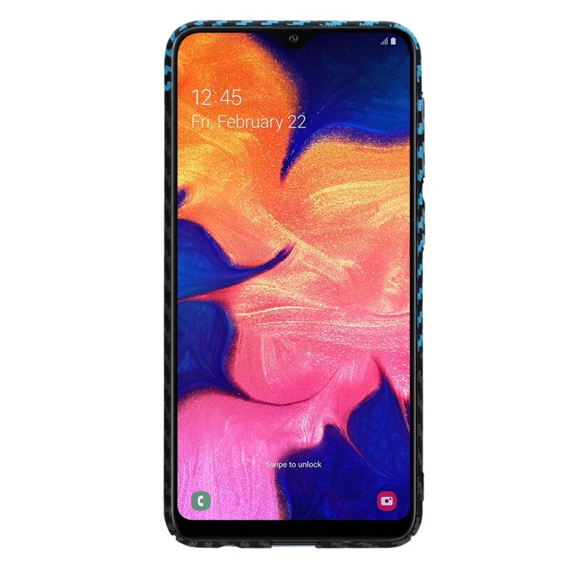 Husa Samsung Galaxy A10 Techsuit Carbonite FiberShell, bleu