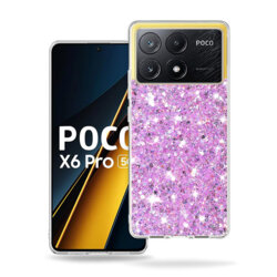 Husa cu sclipici Xiaomi Poco X6 Pro Techsuit Sparkly Glitter, magenta