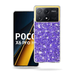 Husa cu sclipici Xiaomi Poco X6 Pro Techsuit Sparkly Glitter, mov