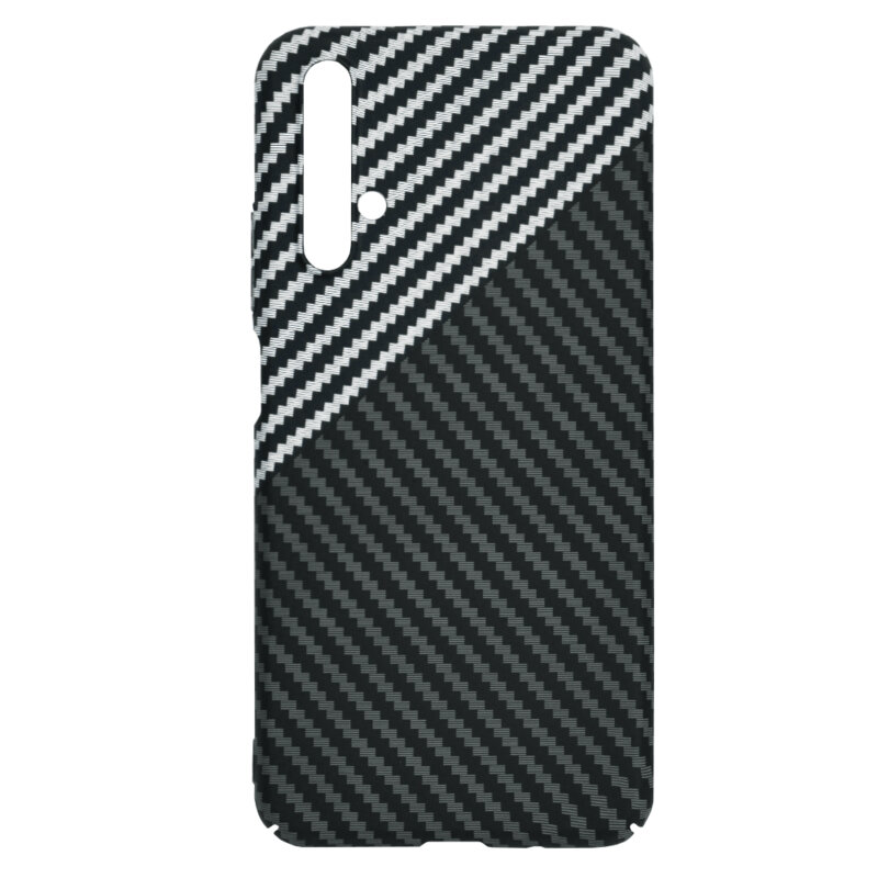 Husa Huawei Nova 5T Techsuit Carbonite FiberShell, gri
