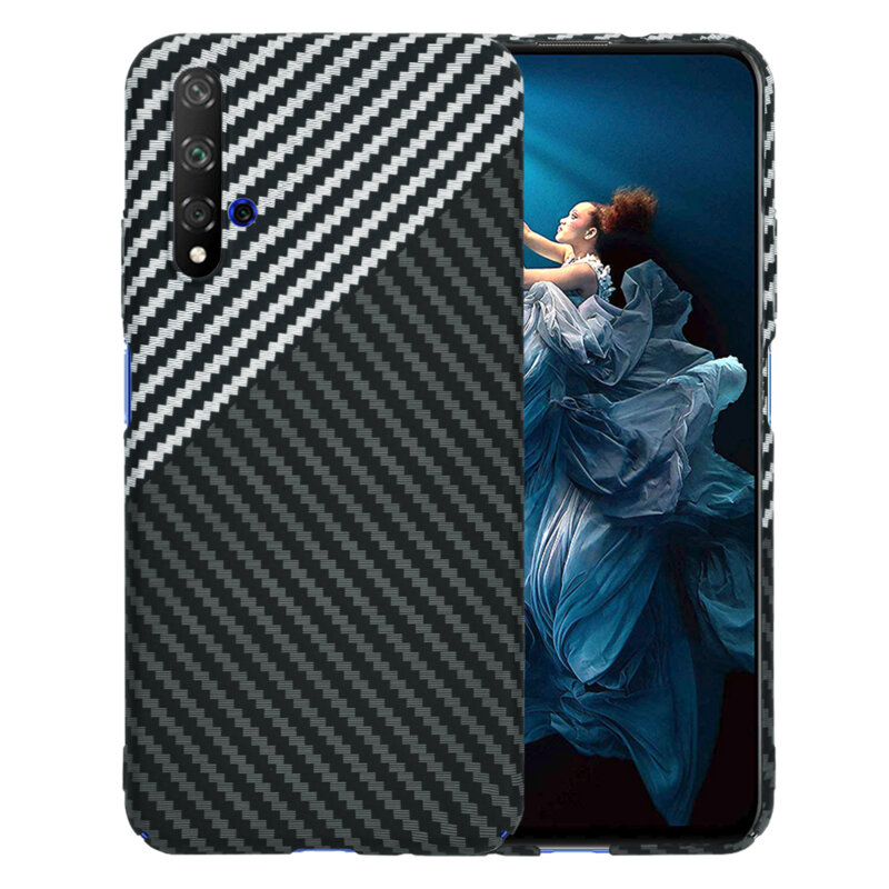 Husa Huawei Honor 20 Techsuit Carbonite FiberShell, gri