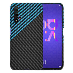 Husa Huawei Nova 5T Techsuit Carbonite FiberShell, bleu