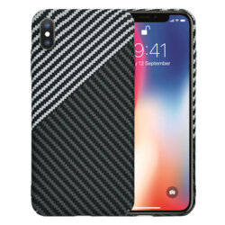 Husa iPhone X, iPhone 10 Techsuit Carbonite FiberShell, gri