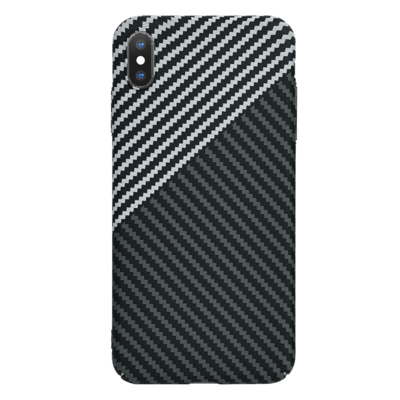 Husa iPhone X, iPhone 10 Techsuit Carbonite FiberShell, gri