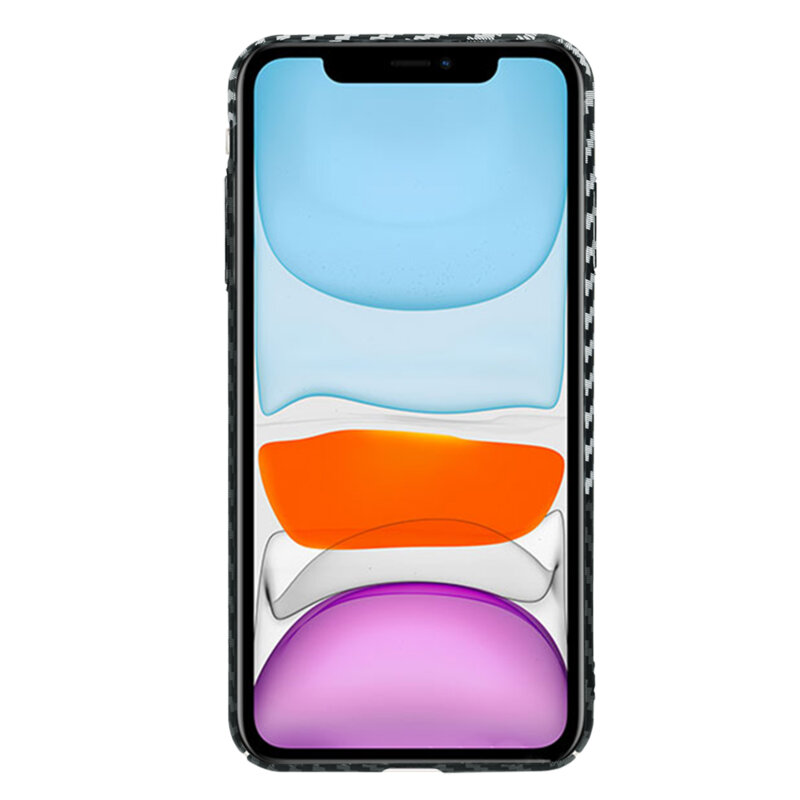 Husa iPhone XR Techsuit Carbonite FiberShell, gri
