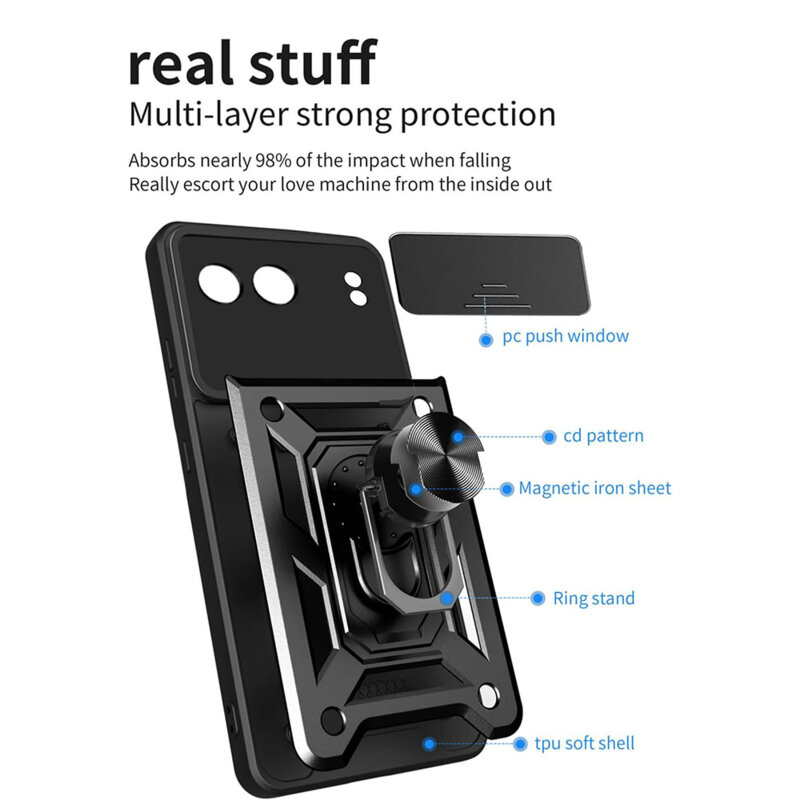 Husa OnePlus Nord 4 protectie camera Techsuit CamShield Series, negru
