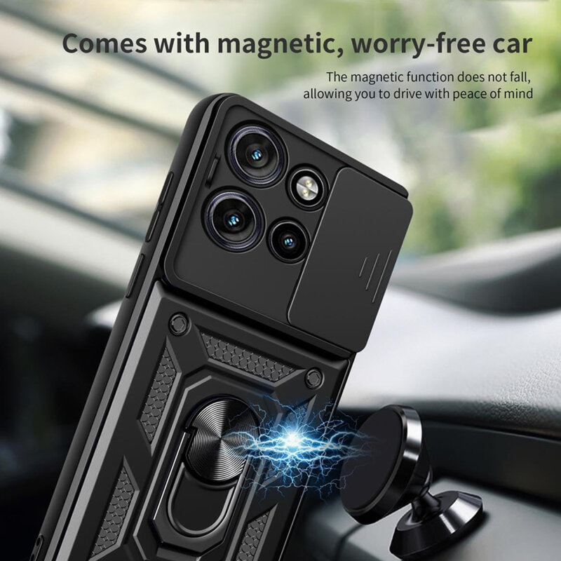 Husa Motorola Edge 50 protectie camera Techsuit CamShield Series, negru