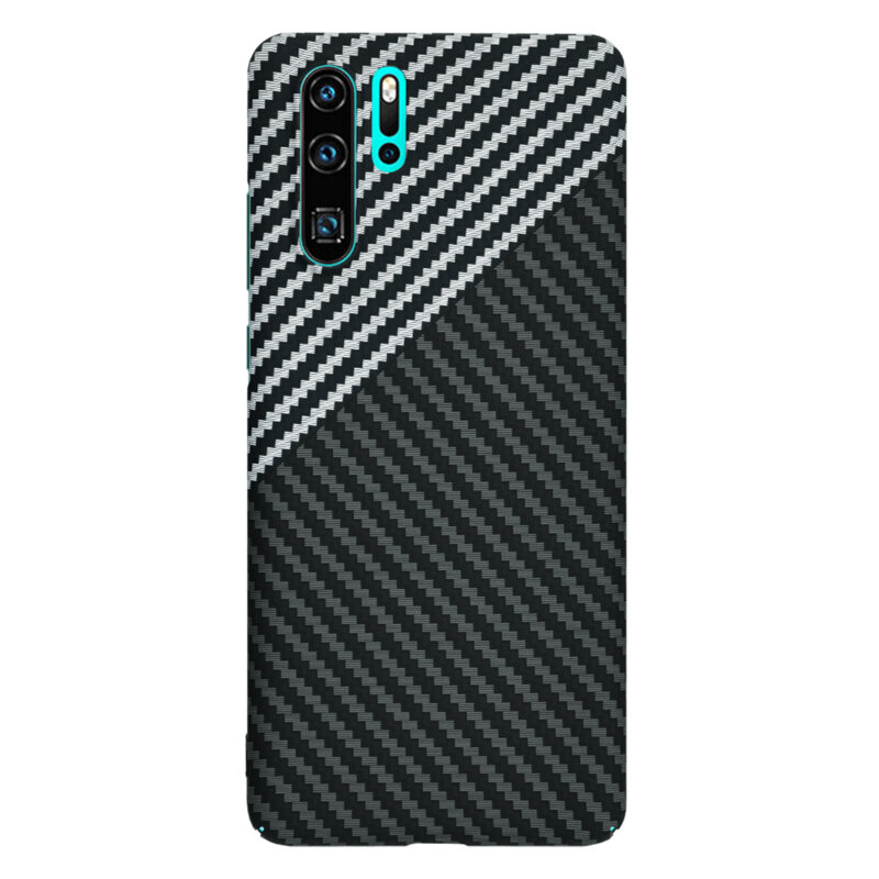 Husa Huawei P30 Pro Techsuit Carbonite FiberShell, gri
